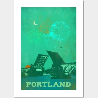 PORTLAND BRIDGE Posters and Art